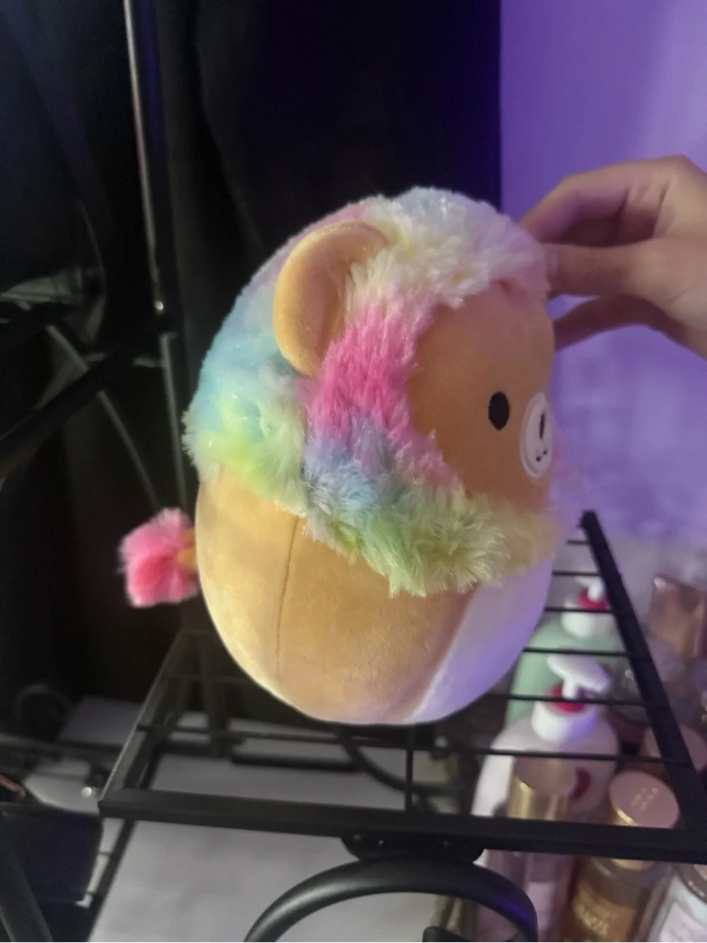Squishmallows Rainbow Pastel lion Plush - Pink, Yellow, Blue